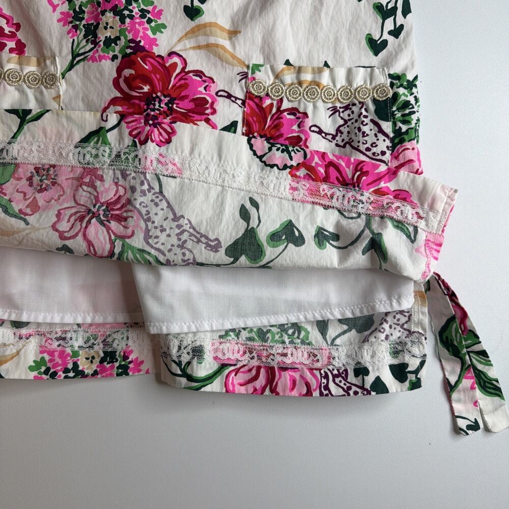 Lilly Pulitzer Girls Size 8 Little Lilly Classic Floral Shift Dress Pink Green - Picture 10 of 14